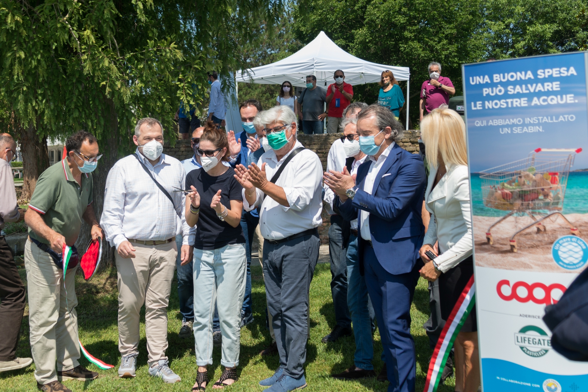 Inaugurazione del Seabin sul Mincio