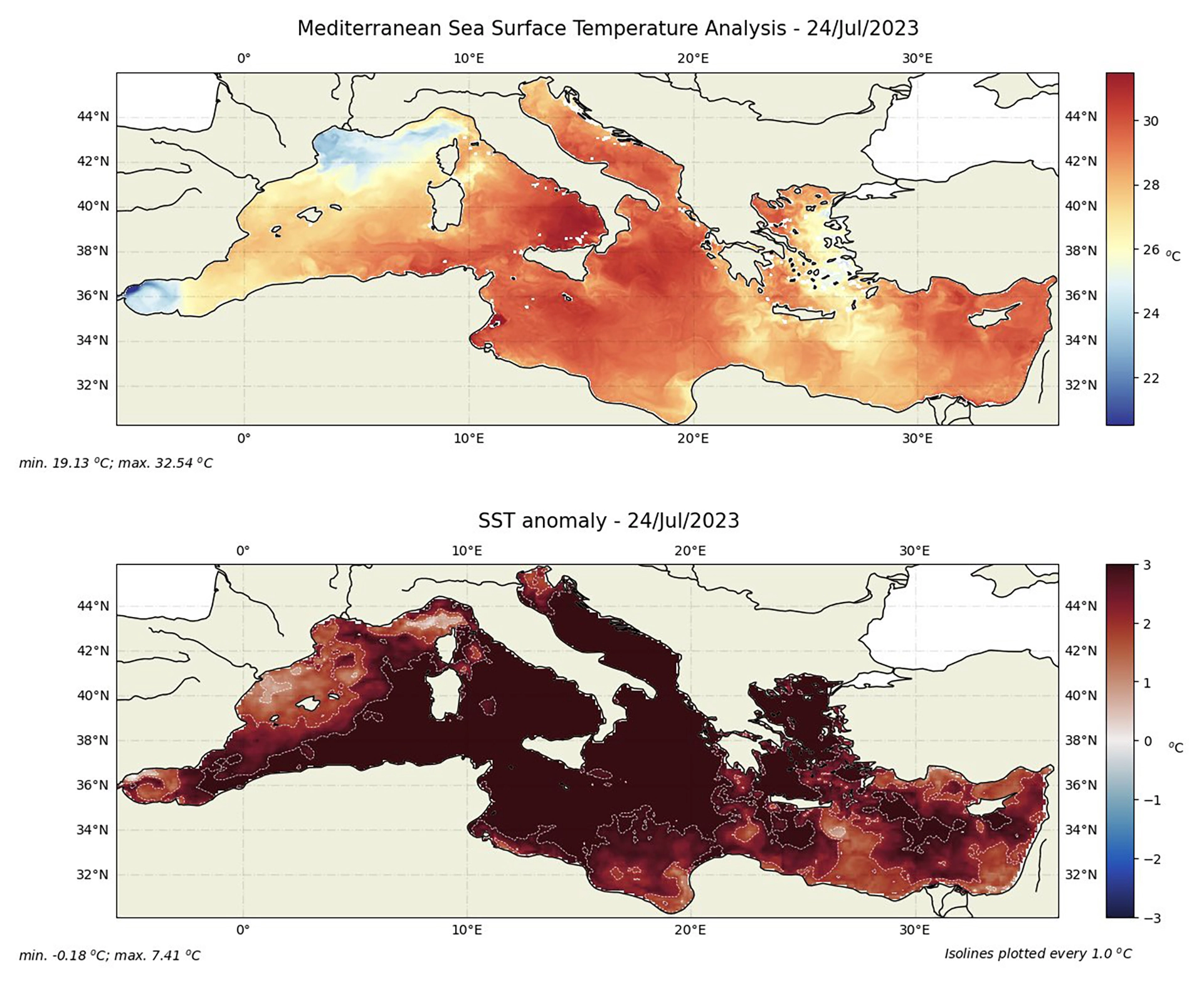 Temperature record anche in mare, dal Mediterraneo alla Florida