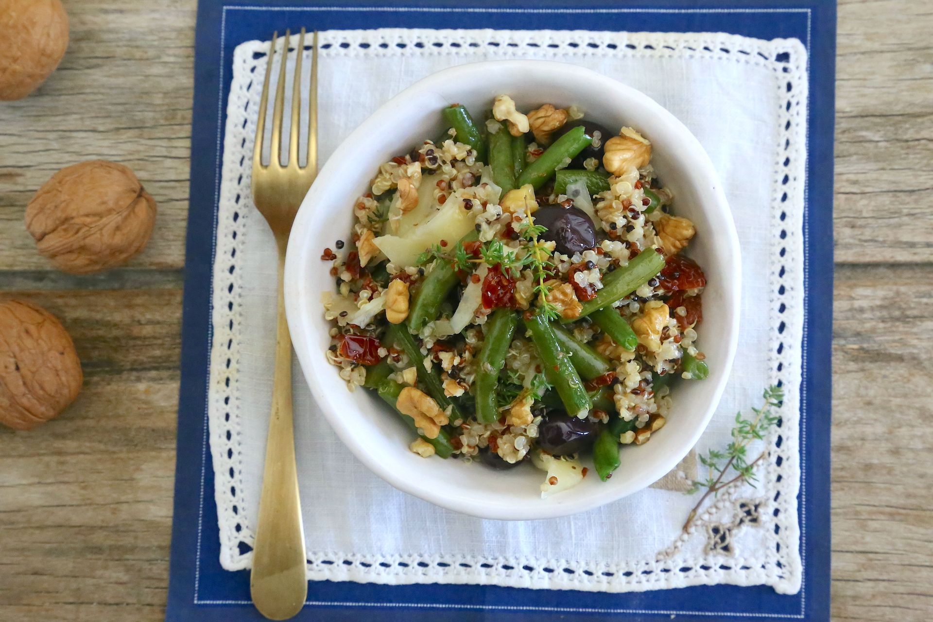 La quinoa con fagiolini appena servita © Beatrice Spagoni 