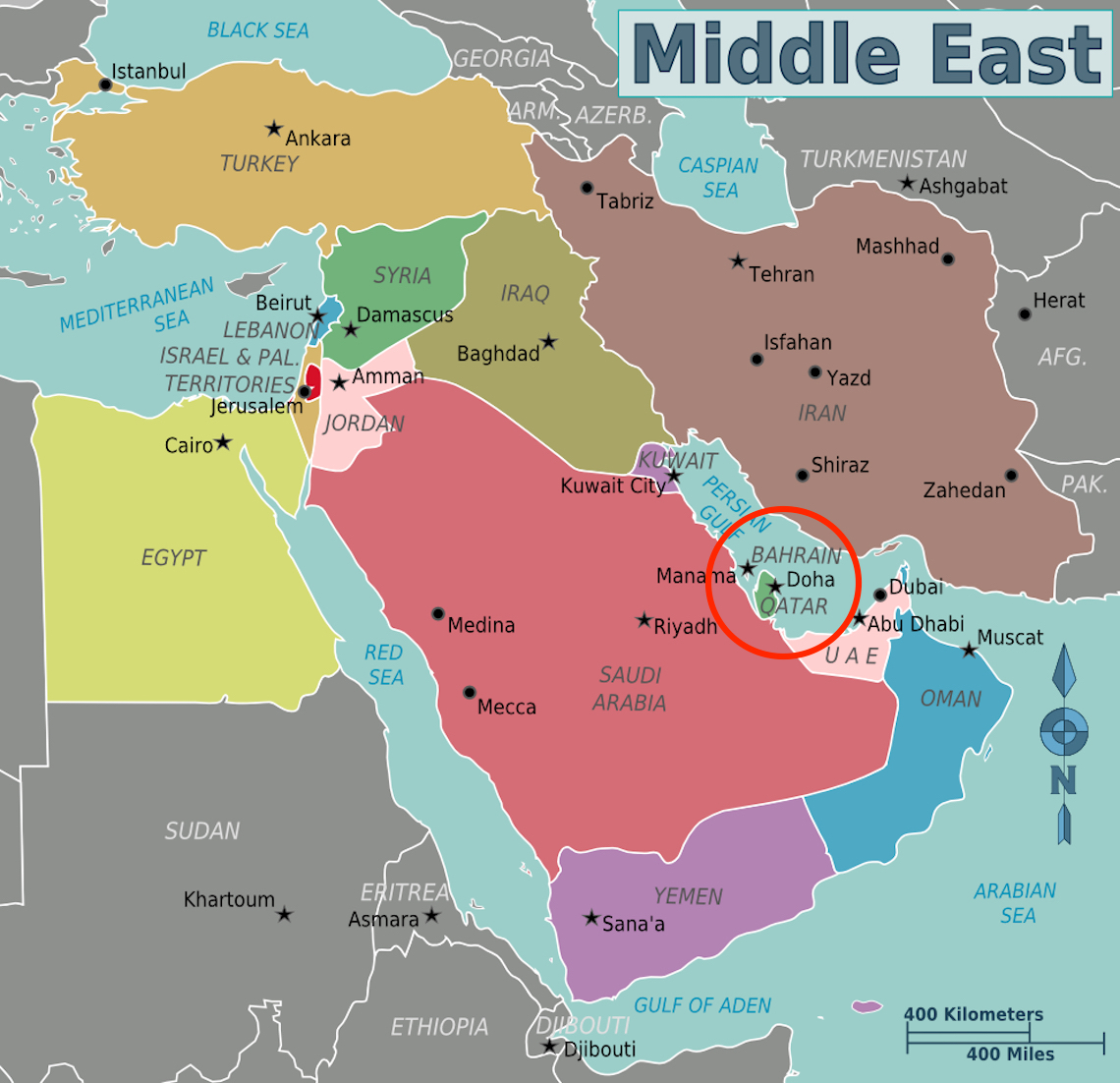 Il Qatar Isolato Politicamente E Geograficamente Dai Suoi Vicini Le 