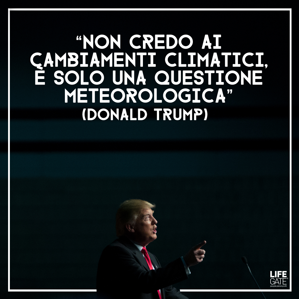 Donald Trump L Uomo Che Nega I Cambiamenti Climatici E Ama Le Armi